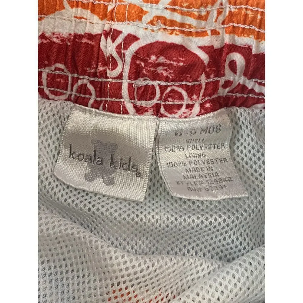 KOALA KIDS Boy’s Scribble Swim Trunks / Size: 6/9 Months